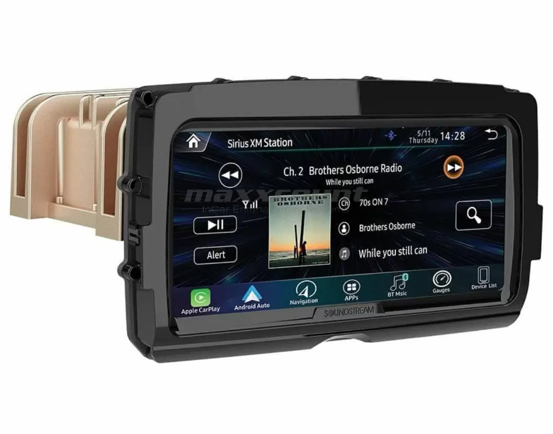 Soundstream V2 8.3" digital media receiver with wireless Carplay / Android Auto suitable for Harley-Davidson® Touring from 2014