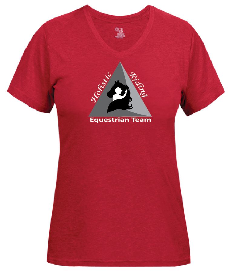 HRET - Performance tri-blend women's V-neck t-shirt - Badger