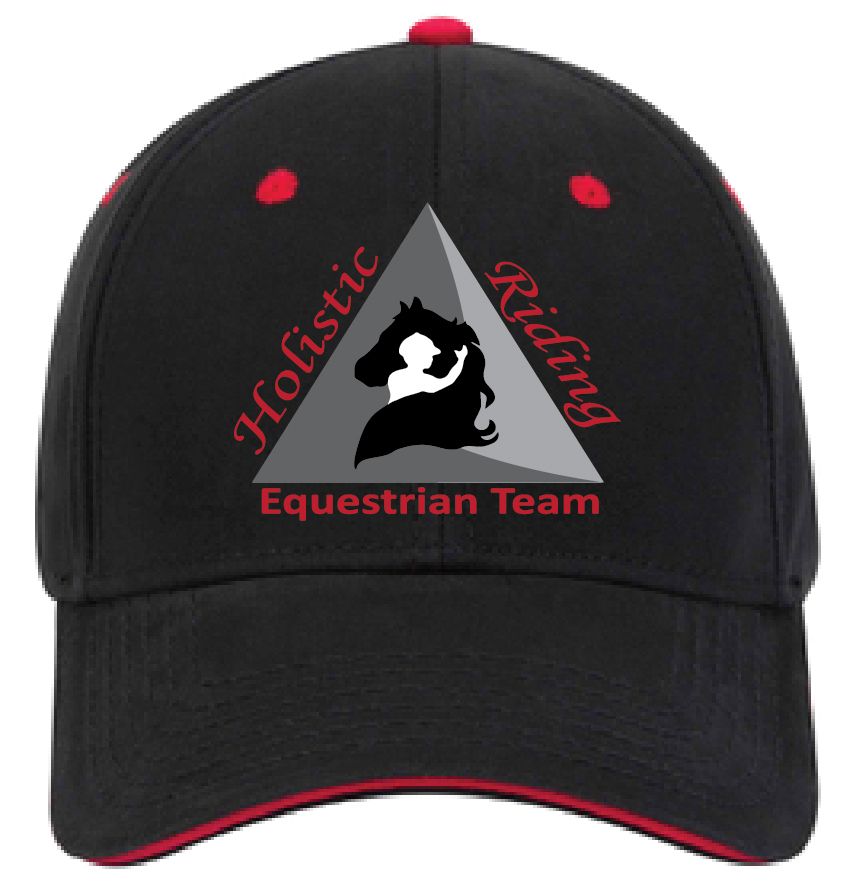HRET - Black/Red Superior Cotton Twill Sandwich Visor