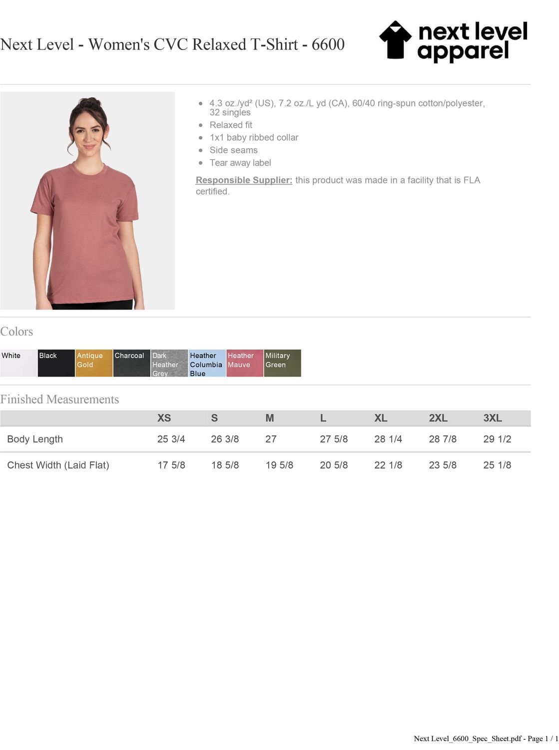 Women's Next Level 6600