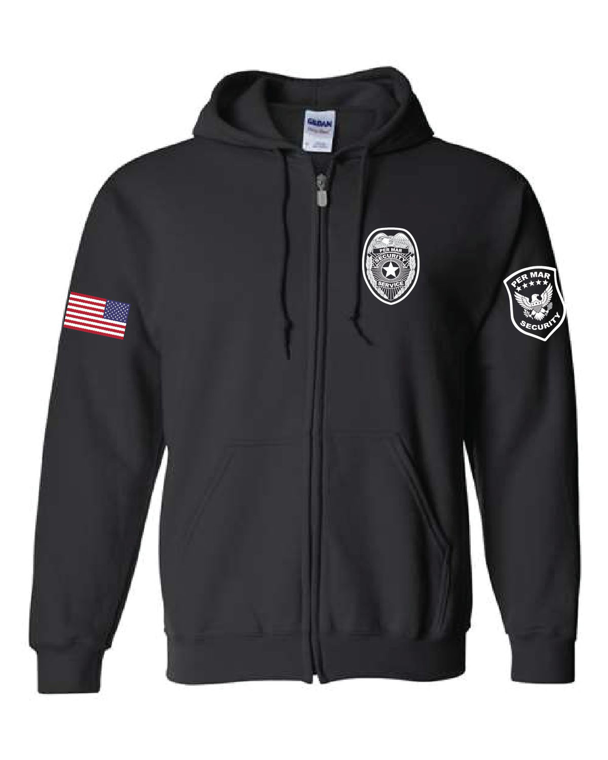 Per Mar - Full Zip Gildan Hoodie