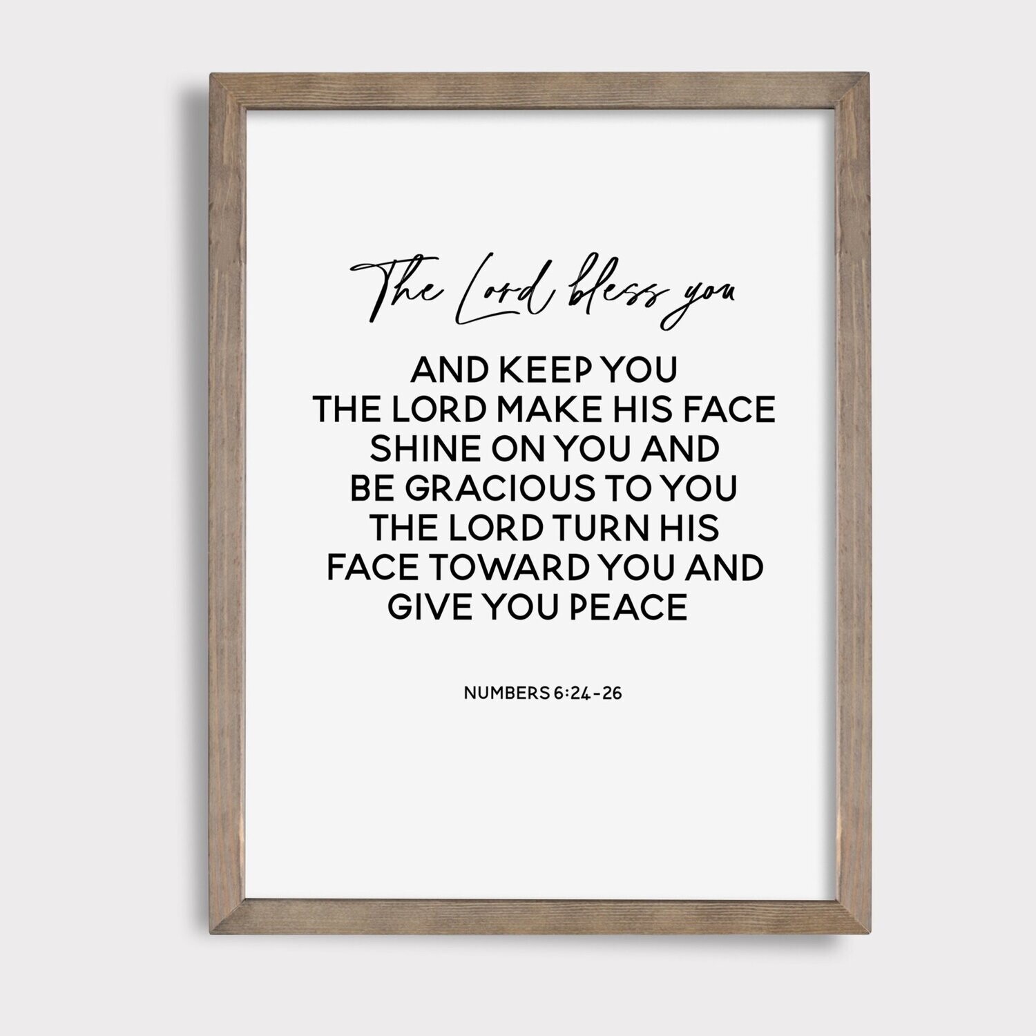 Numbers 6:24-26 || The Lord Bless You || Digital Download || Printable Art