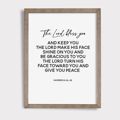 Numbers 6:24-26 || The Lord Bless You || Digital Download || Printable Art