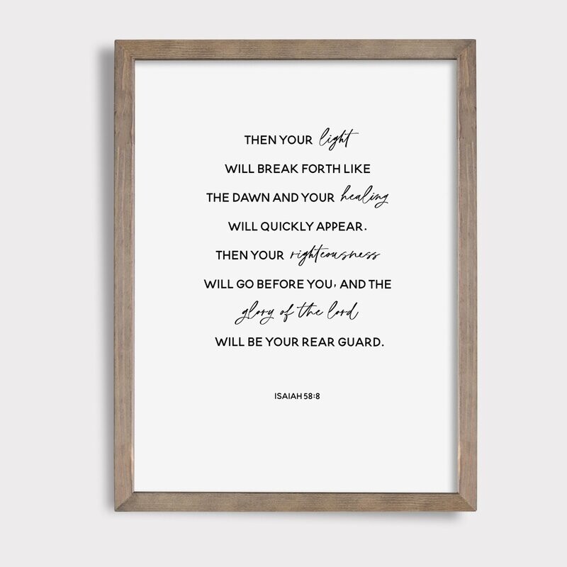 Isaiah 58:8 || Then Your Light Will Break Forth... || Digital Download || Printable Art