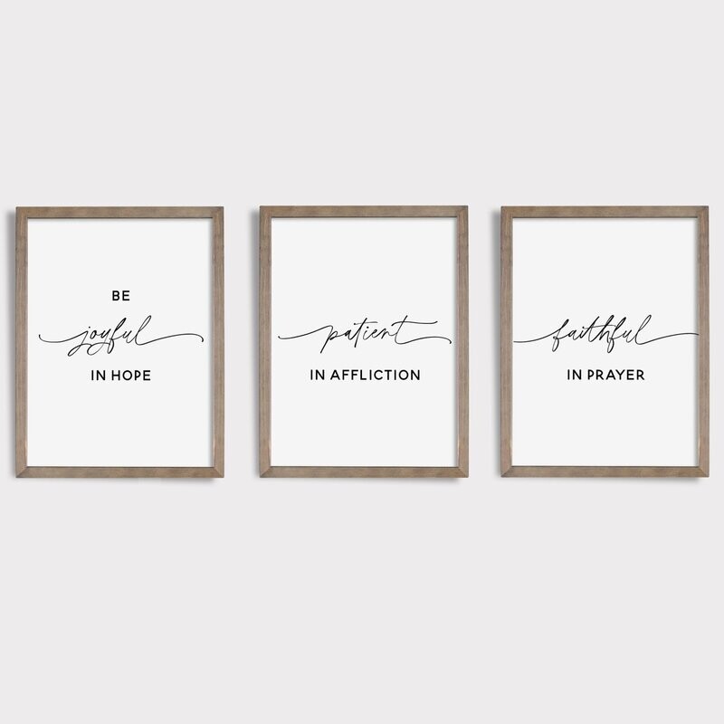 Romans 12:12 | Digital Download | Joyful, Patient, Faithful