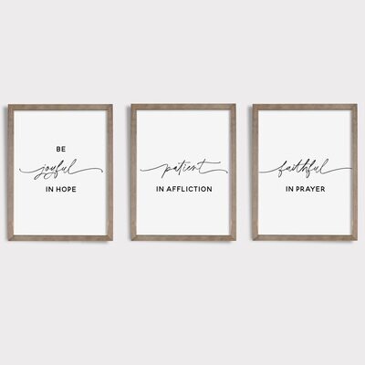 Romans 12:12 | Digital Download | Joyful, Patient, Faithful