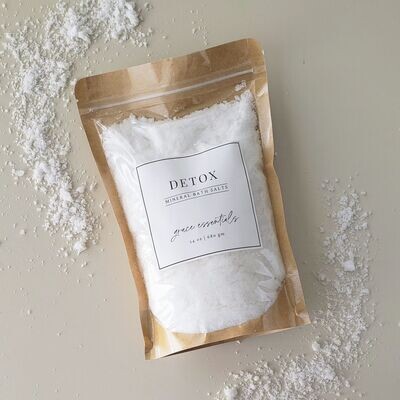 Detox Mineral Bath Soak || Lavender + Frankincense + Magnesium Flakes + Epsom Salts + Dead Sea Salts