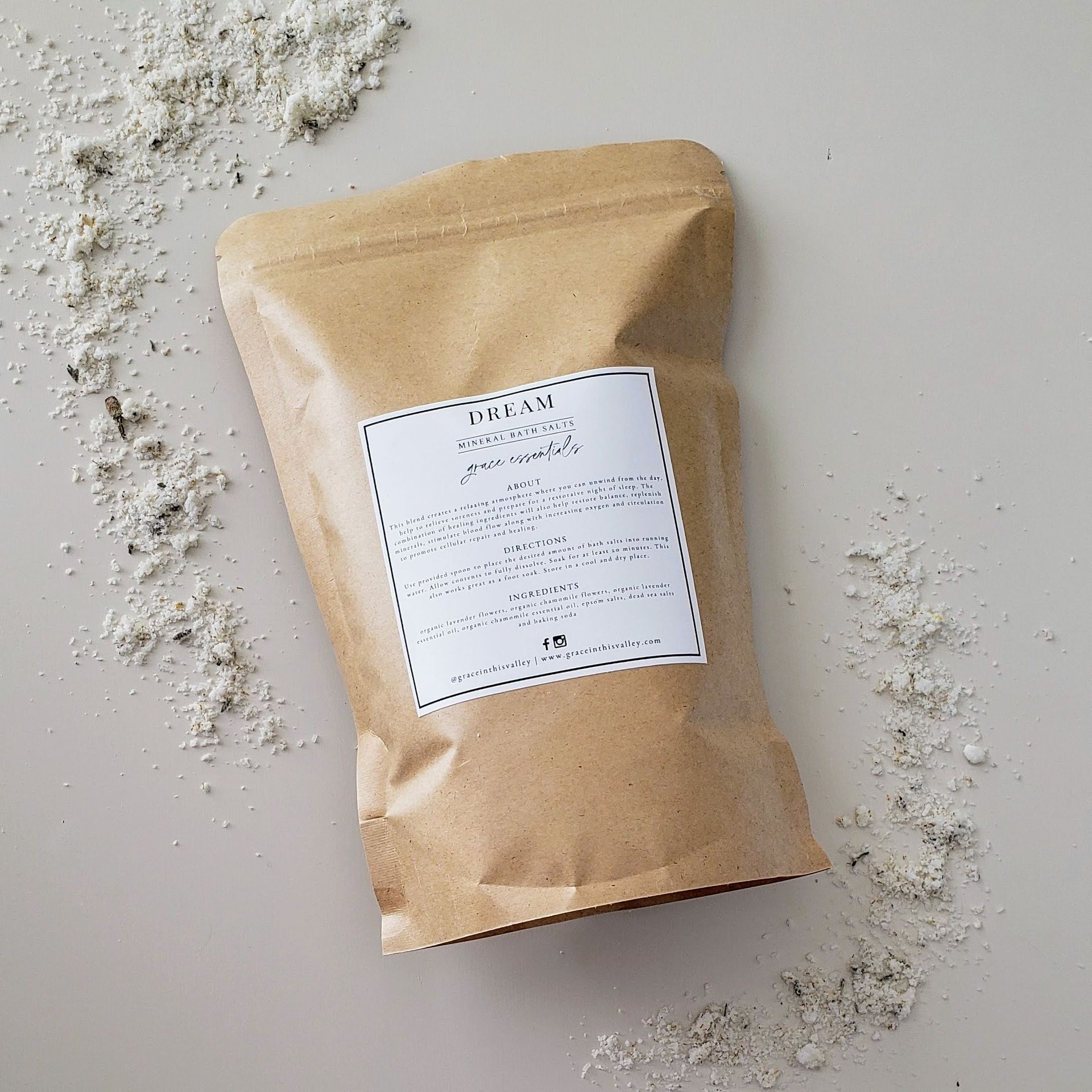 Dream Mineral Bath Soak || Lavender + Chamomile + Epsom Salts + Dead Sea Salts
