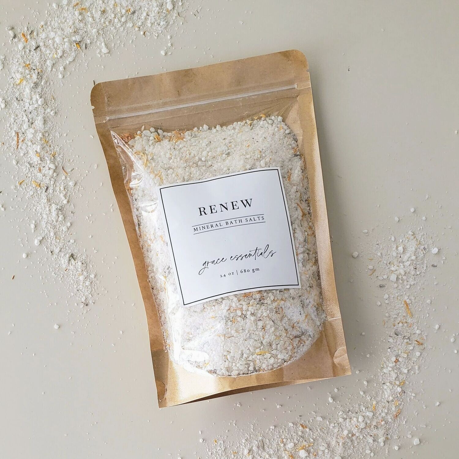 Renew Mineral Bath Soak || Lavender + Calendula + Oatmeal + Epsom Salts + Dead Sea Salts