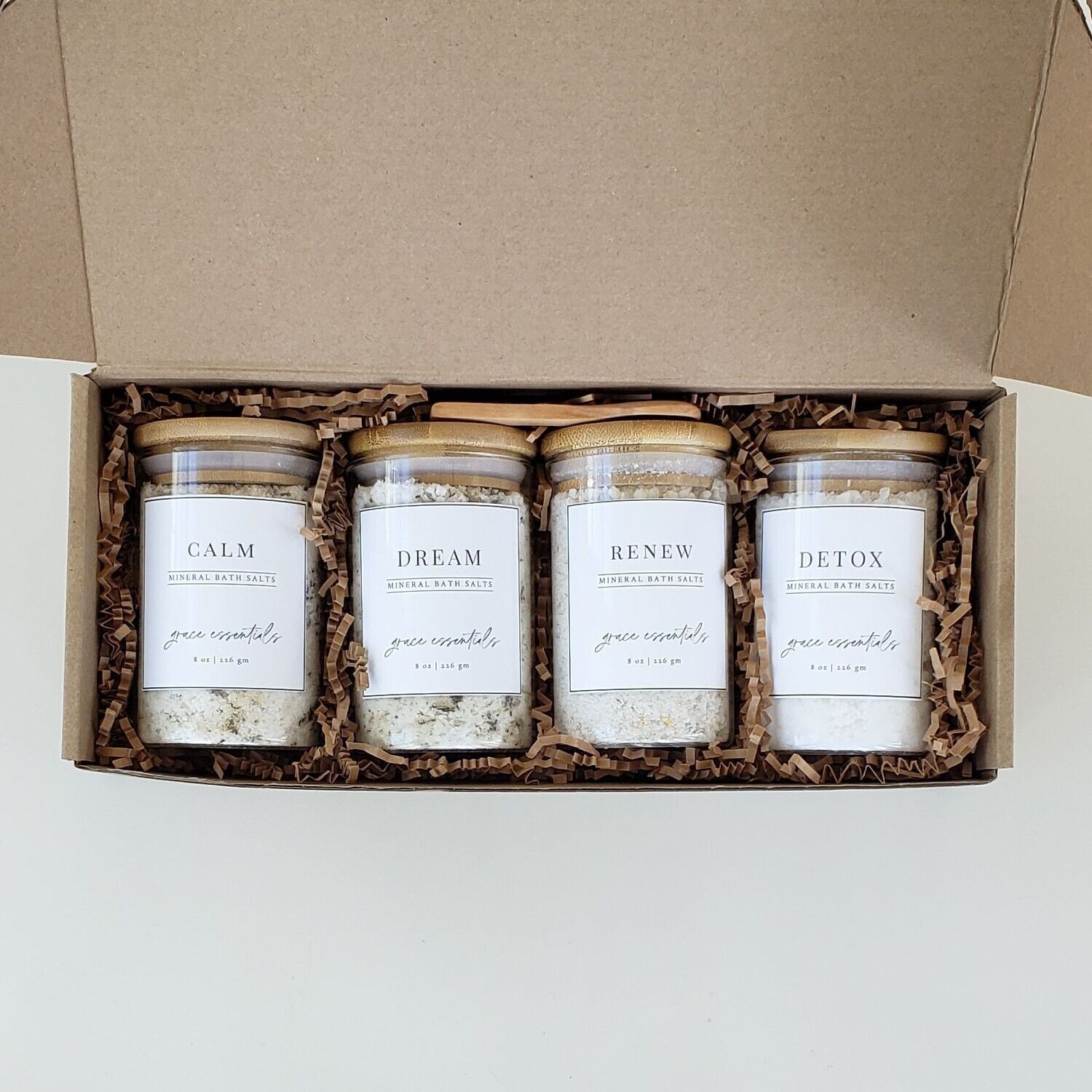 Mineral Bath Soaks Gift Set Aromatherapy Sleep Aid Stress