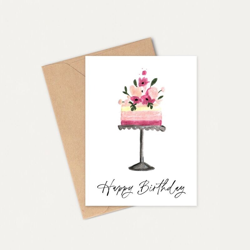 Happy Birthday Cake || Cards by ELLA || Set of 6