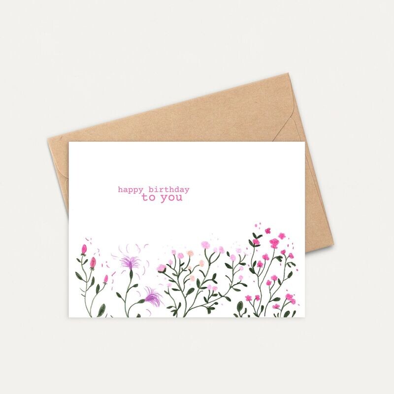 Happy Birthday Flowers || Cards by ELLA || Set of 6