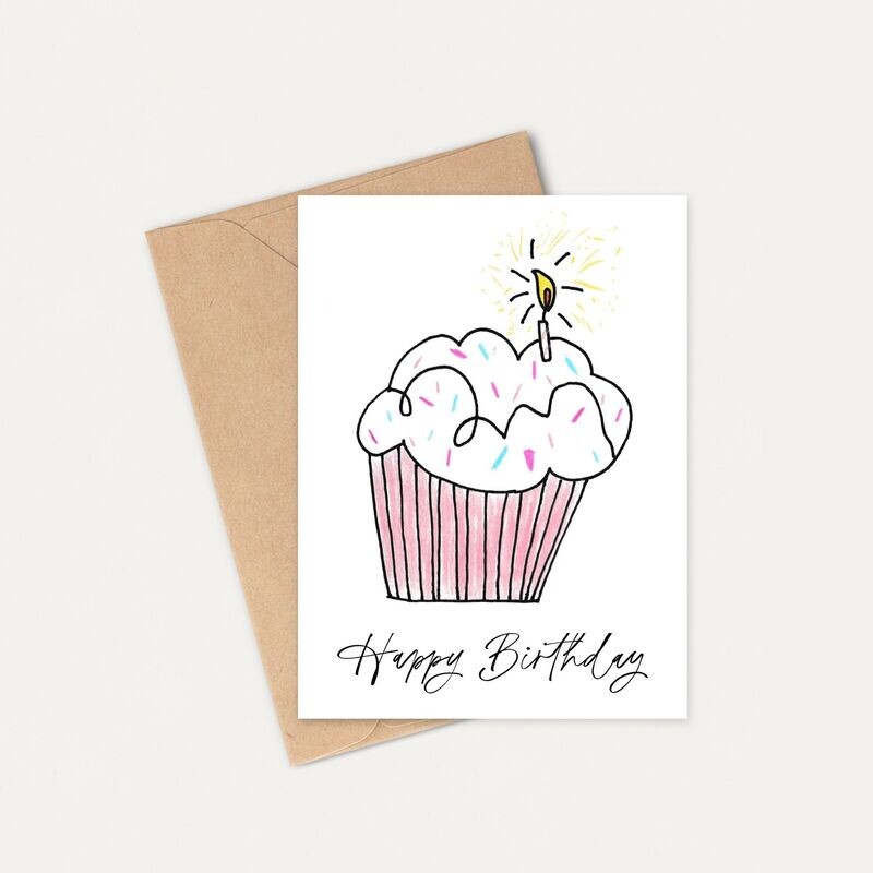 Happy Birthday Cupcake || Cards by ELLA || Set of 6