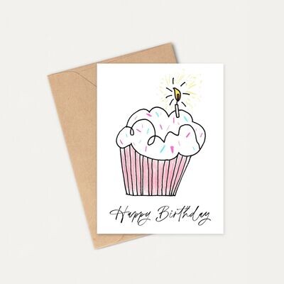 Happy Birthday Cupcake || Cards by ELLA || Set of 6