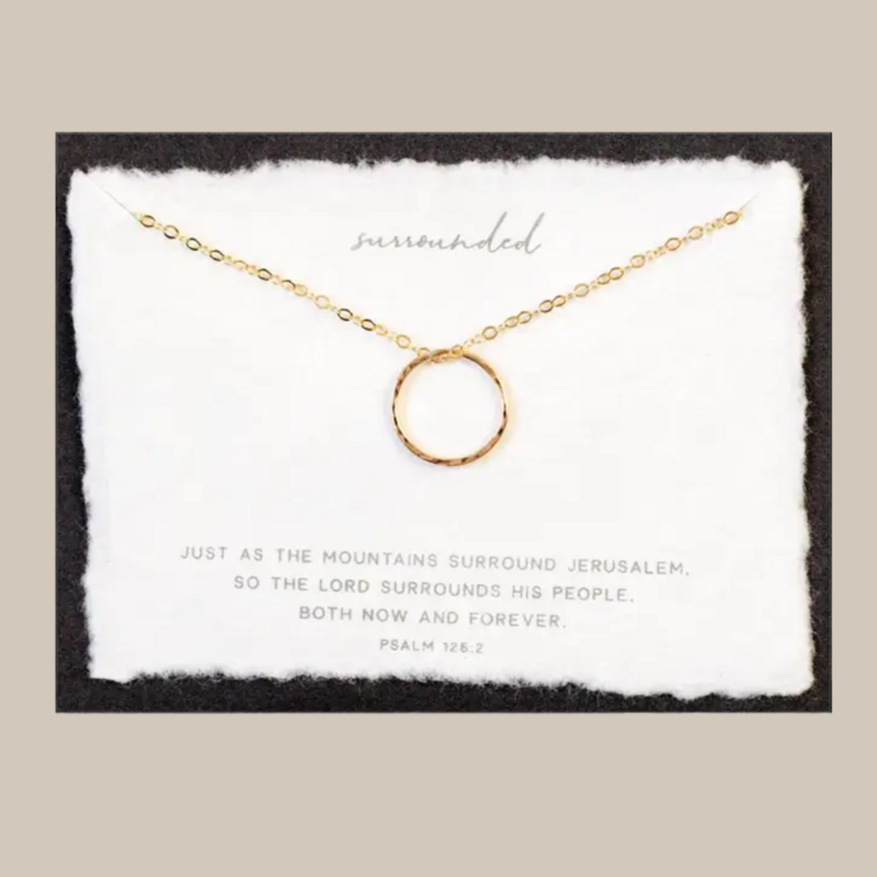 Surrounded Necklace || Psalm 125:2 || Handcrafted by Dear Heart