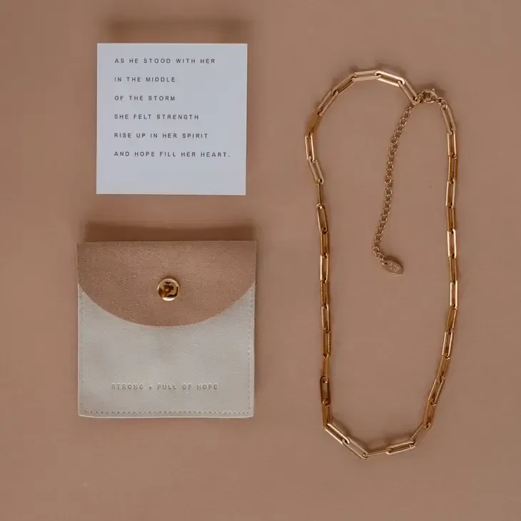 Strong + Full of Hope Necklace || 2 Timothy 4:17 || Handcrafted by Dear Heart
