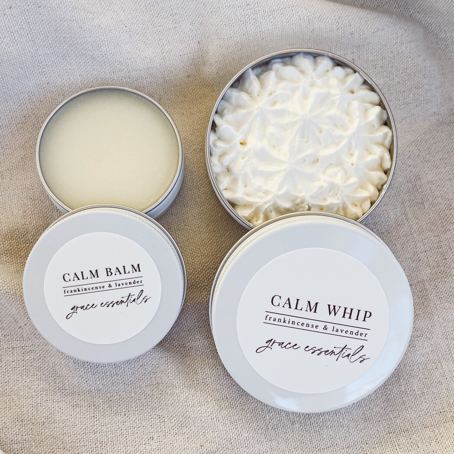 CALM  Balm & Whip Travel Set || Lavender + Frankincense +  Infused Chamomile