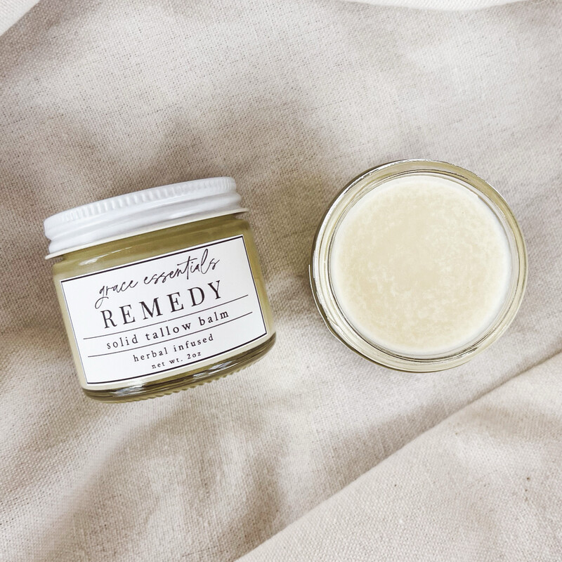 REMEDY Herbal Infused Balm || Calendula + Marshmallow Root + Chamomile + Plantain