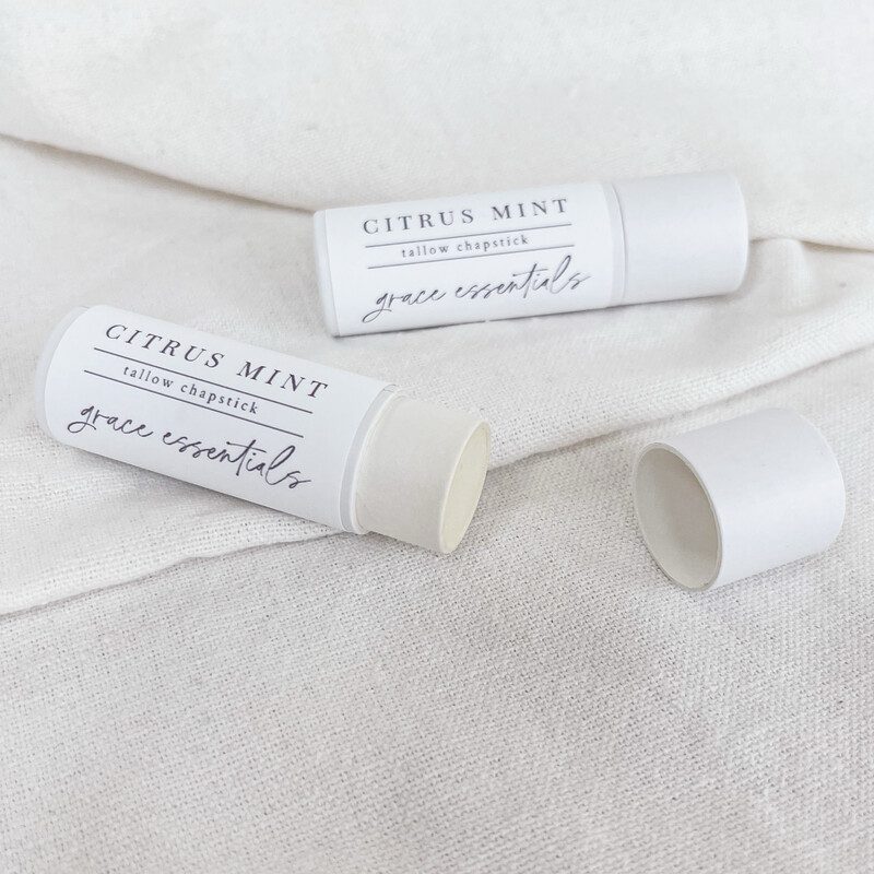 CITRUS MINT Chapstick || Peppermint + Lemon + Grapefruit