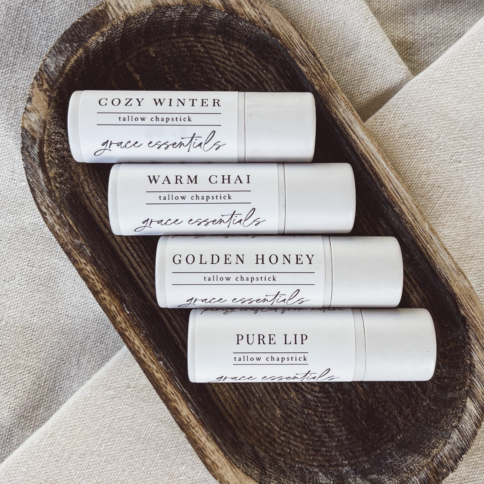WARM CHAI Chapstick || Vanilla + Clove + Cinnamon + Helichrysum  + Orange || Seasonal Blend