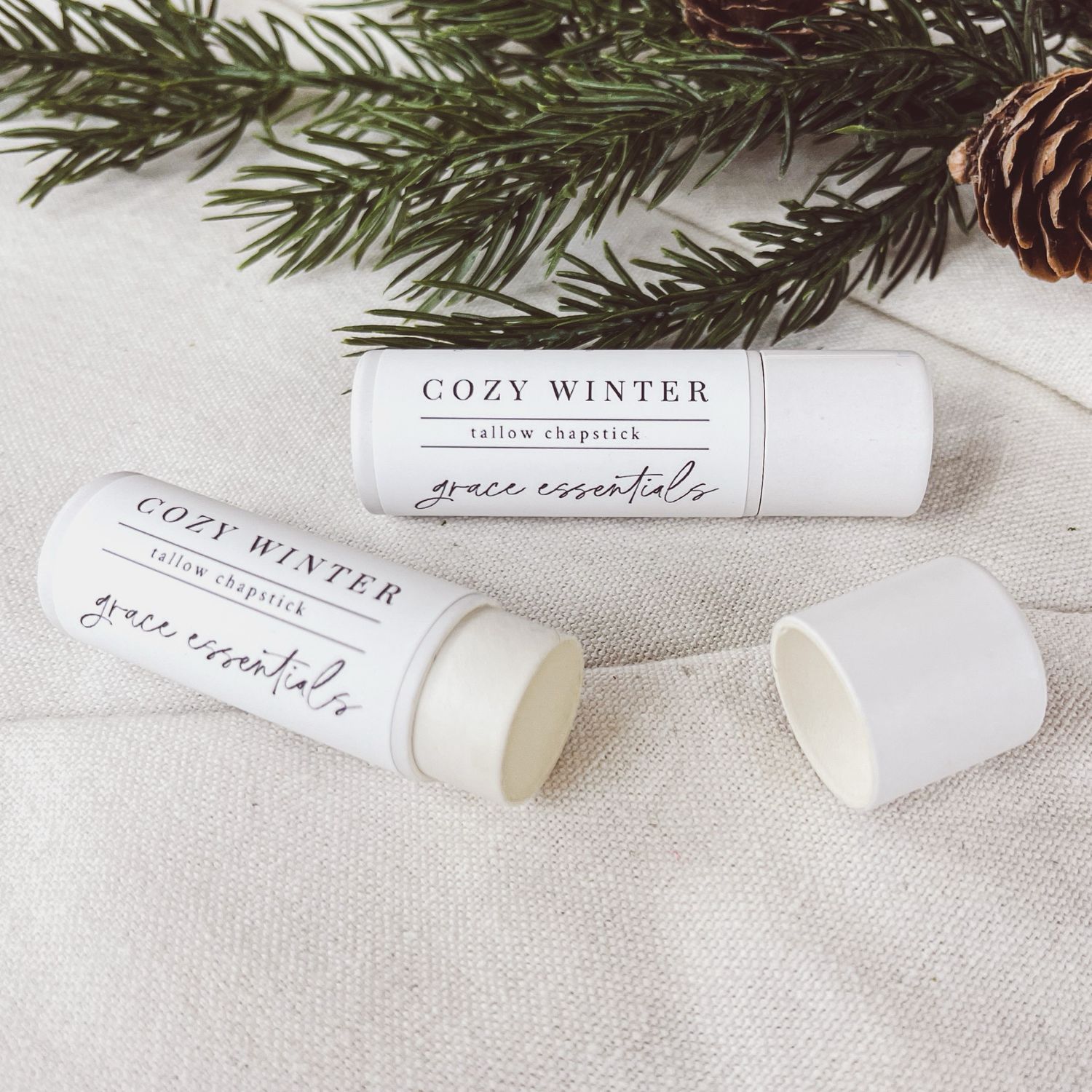 Cozy Winter Chapstick || Peppermint + Orange + Vanilla