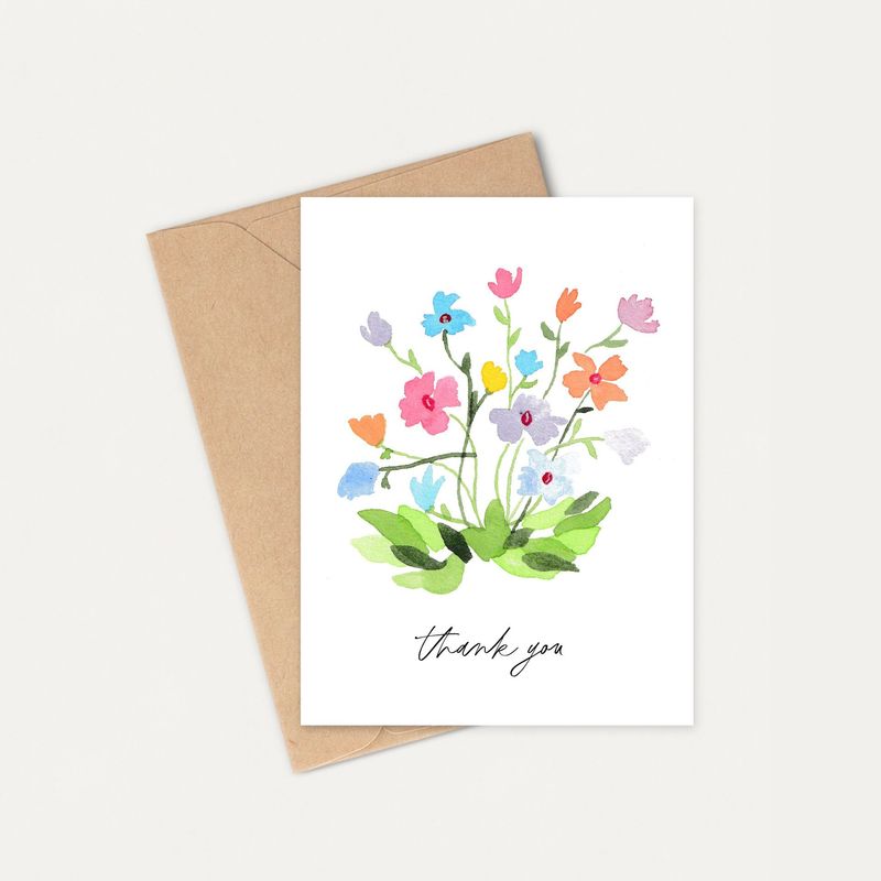 Watercolor Thank You || Cards by ELLA || Set of 6