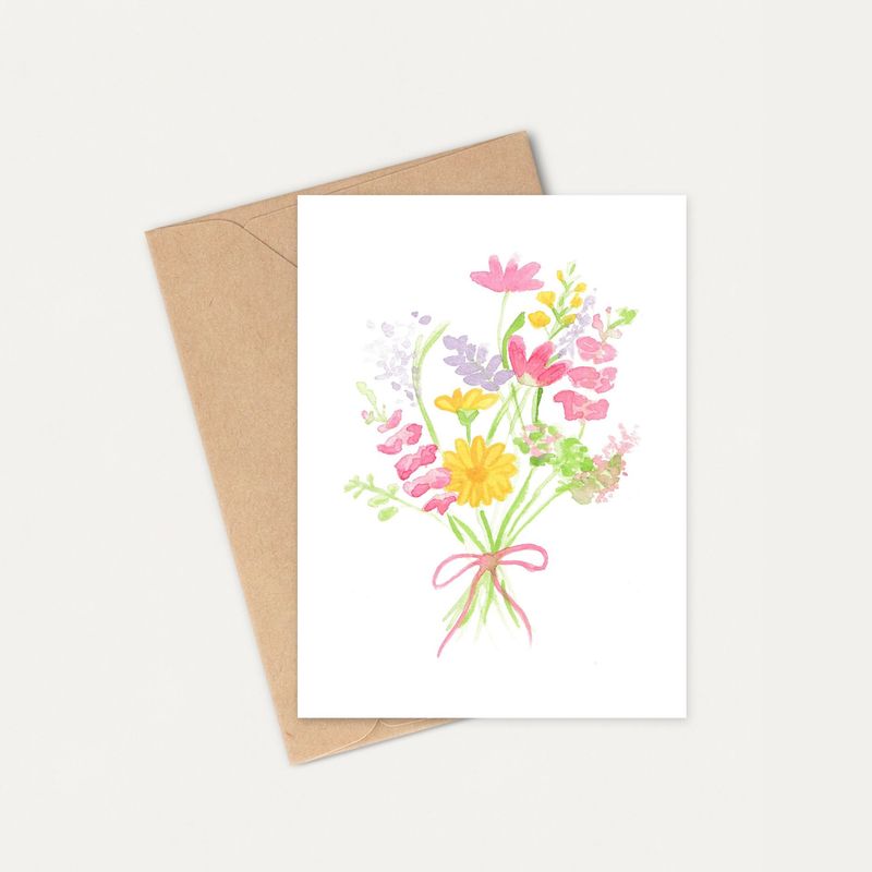 Watercolor Flowers || Cards by ELLA || Set of 6
