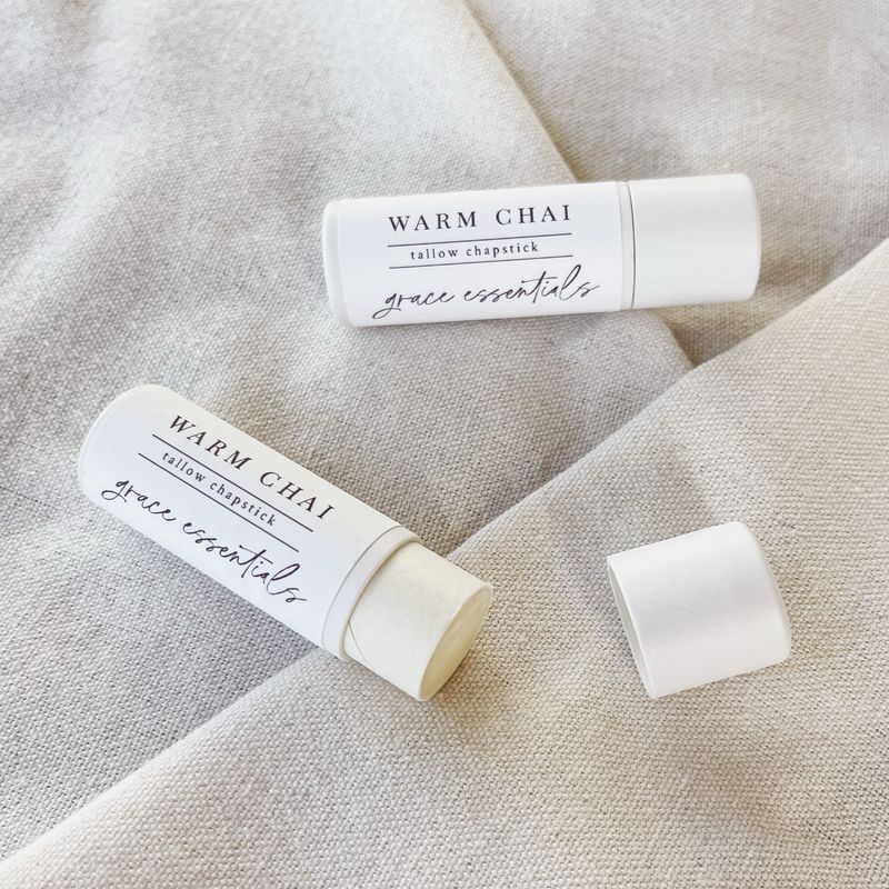 WARM CHAI Chapstick | Vanilla + Clove + Cinnamon + Helichrysum + Orange | Seasonal Blend WARM CHAI Chapstick | Vanilla + Clove + Cinnamon + Helichrysum + Orange | Seasonal Blend