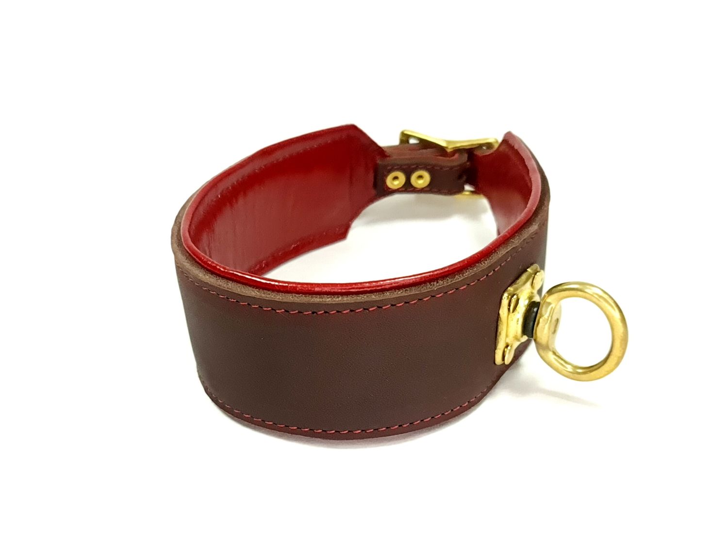 Blood tracking collar brown bordeaux red