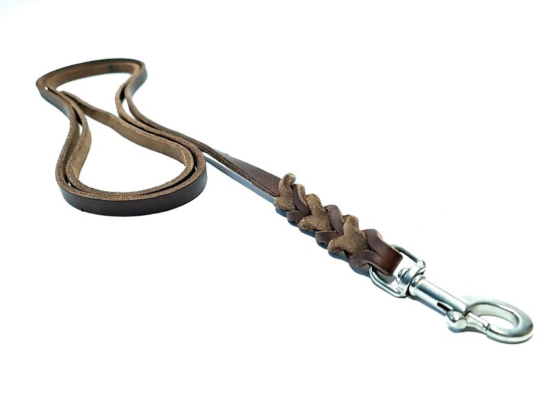 Schleppleine Leder braun 3 m