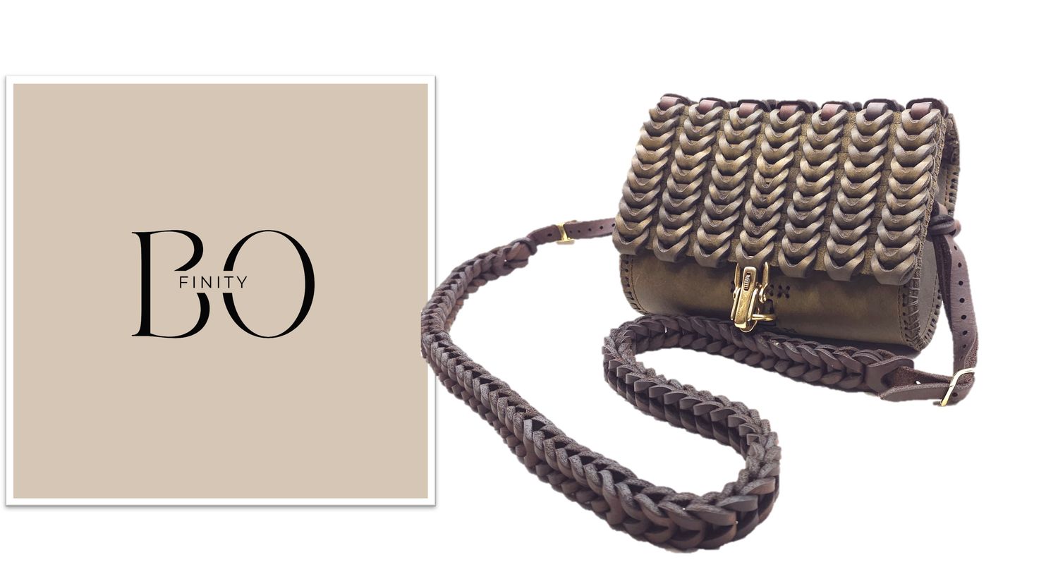 Handtasche Leder oliv