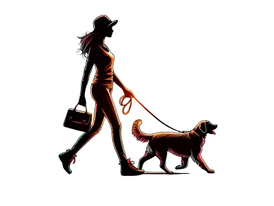 Leather dog leash