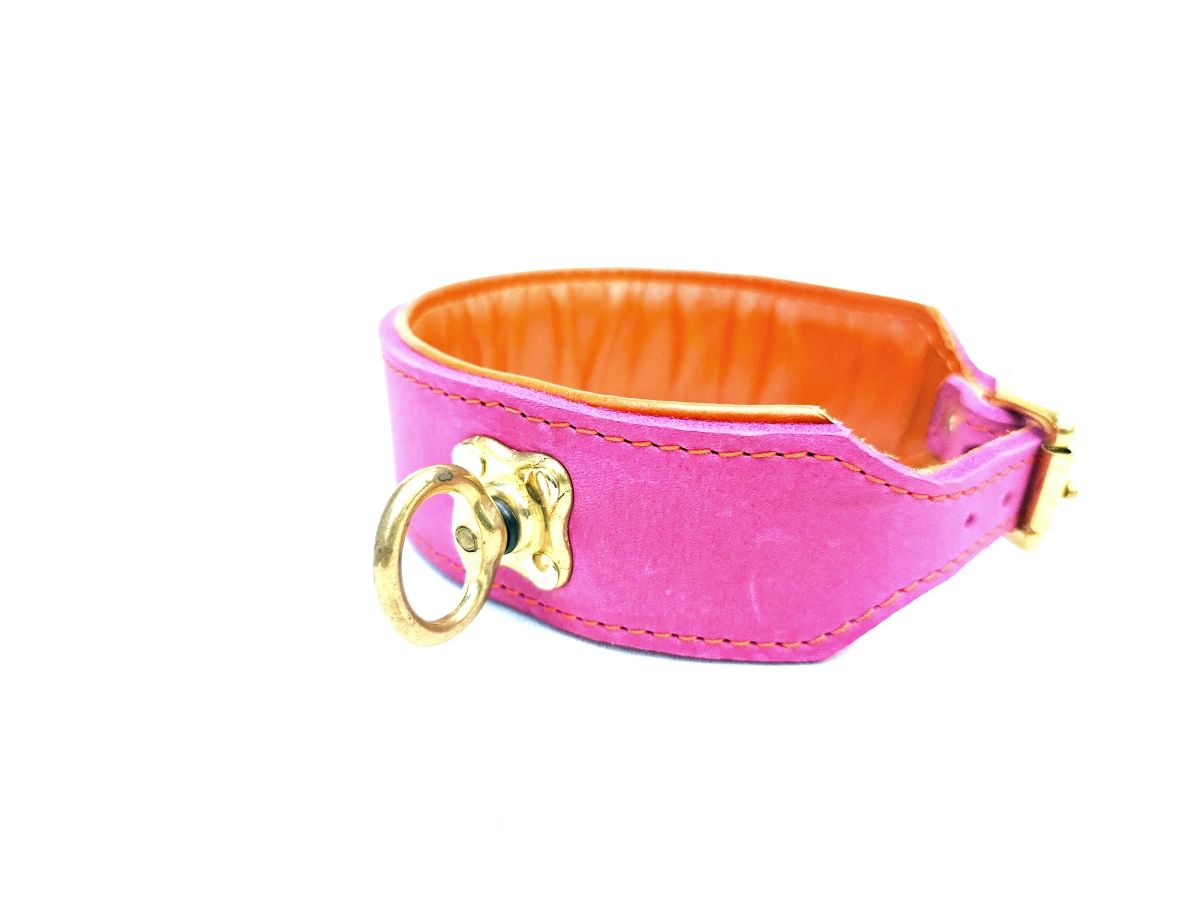 Blood tracking collar pink orange 4.5 cm wide