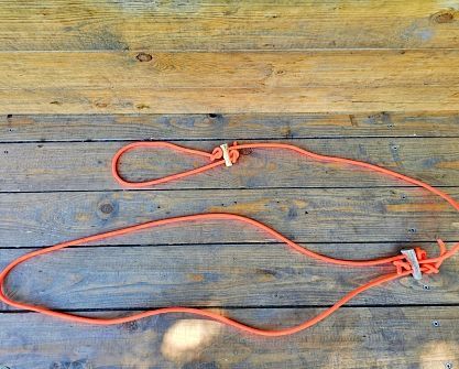 Stalking Lead with Horn Toggle – Orange Round BioThane