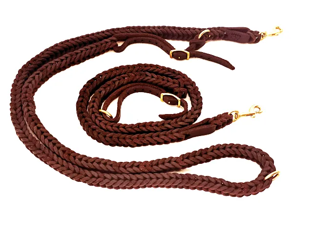 Luxury leather dog leash for small and medium breeds, with personalisation