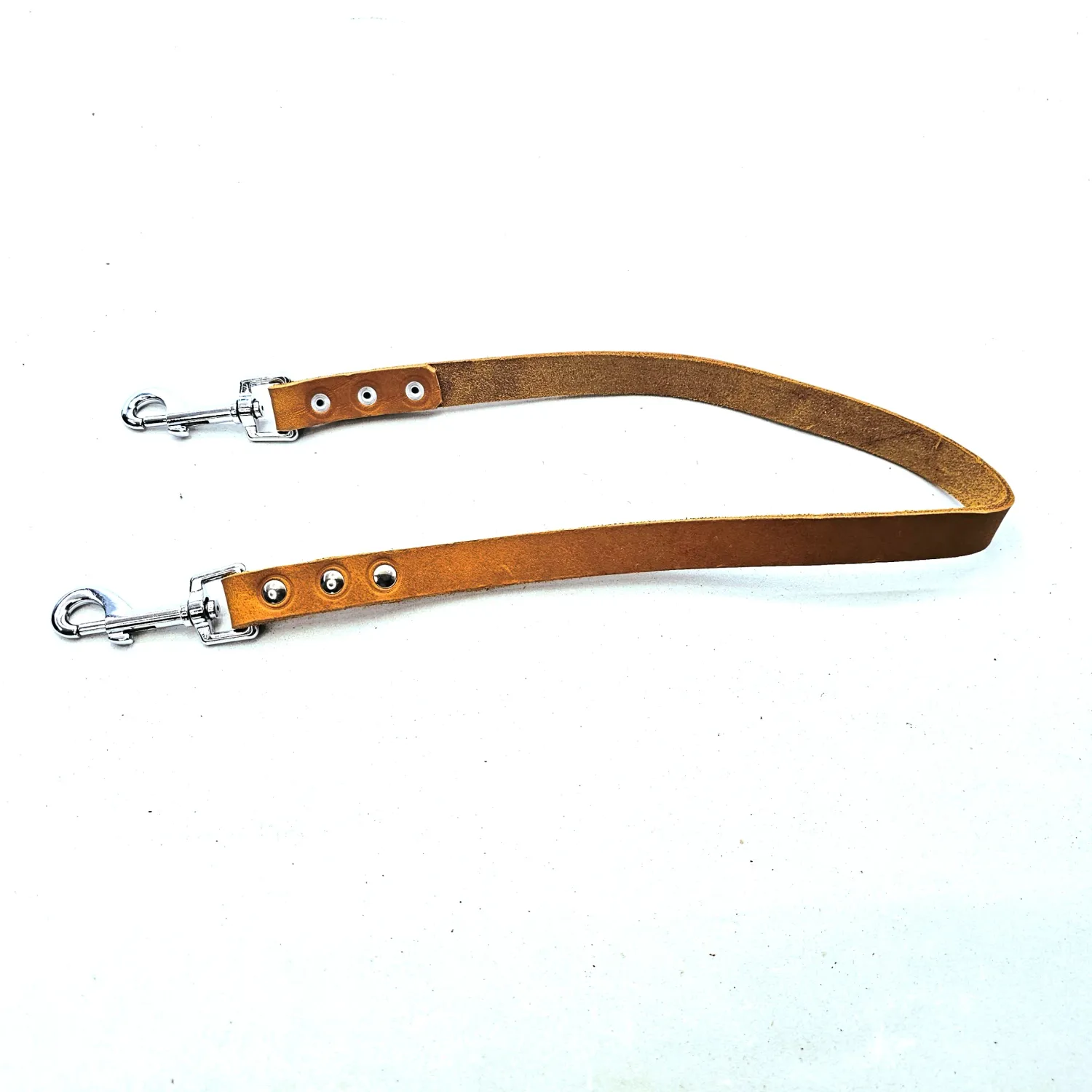 Short leash , leather, 75 cm, cognac