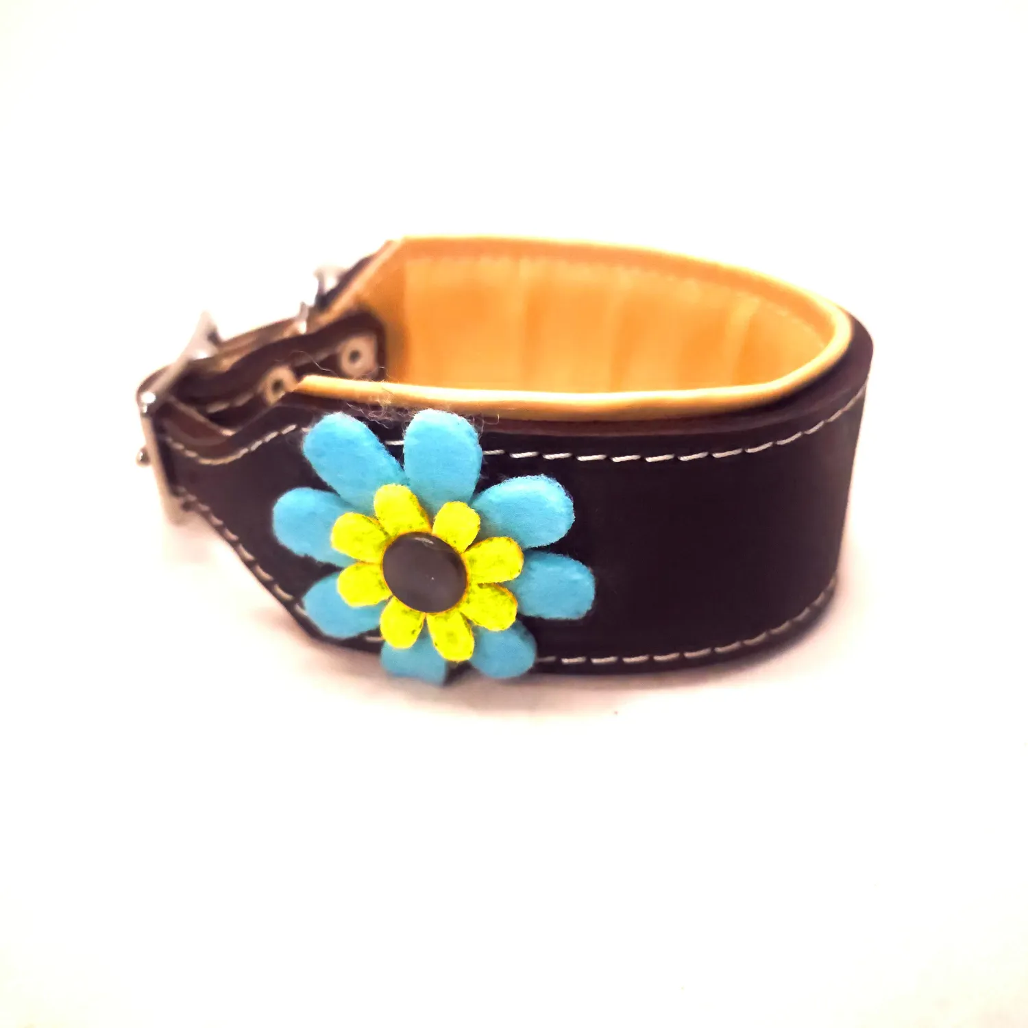 Greyhound leather collar, color color Nr cm wide
