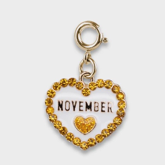 Gold November Birthstone Charm
