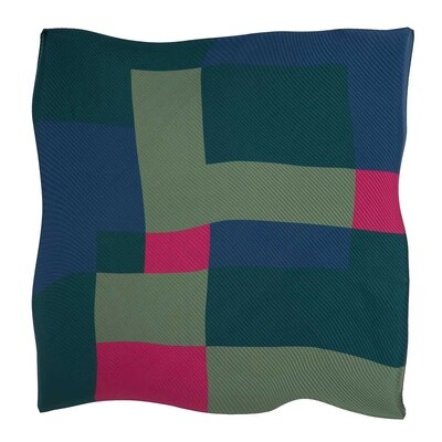 Official Pleated Color Block Scarf
