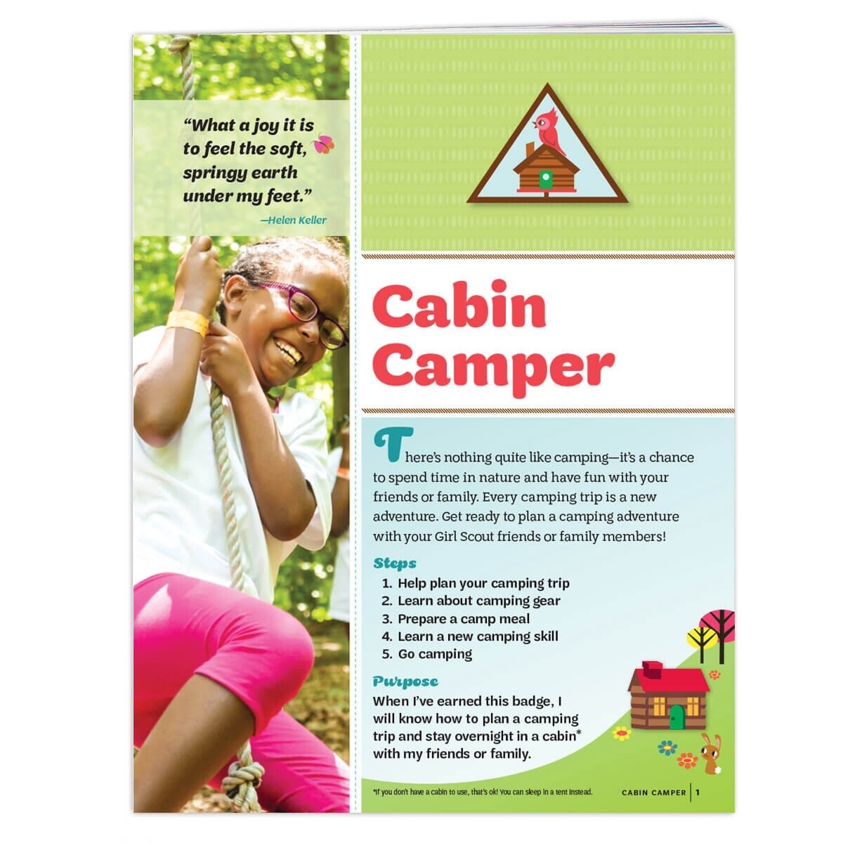 Brownie Outdoor Cabin Camper Badge Requirements
