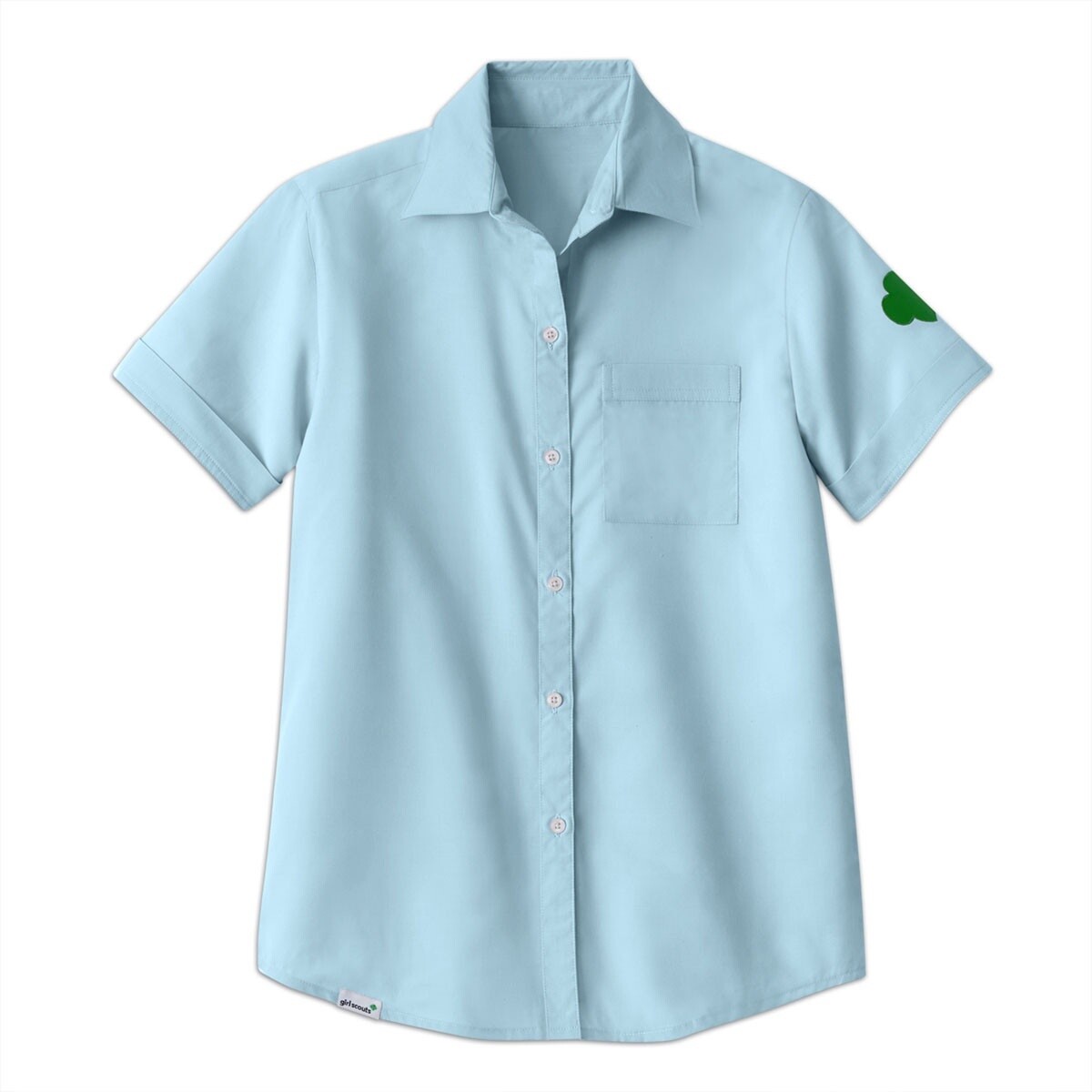 Basic Button Down Shirt, Size: MD, Color: Sky Blue
