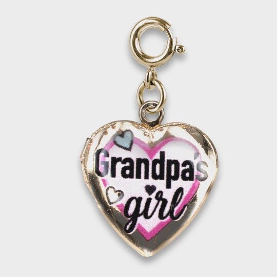 Gold Grandpa&#39;s Girl Locket Charm