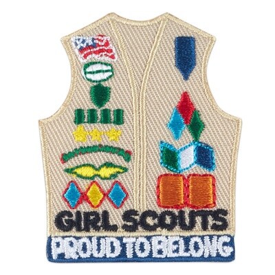 Cadette, Senior And Ambassador Vest With Insignia Iron-On Patch