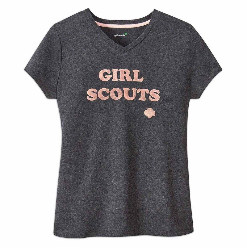 Rose Gold Foil V-Neck T-Shirt—Women’s