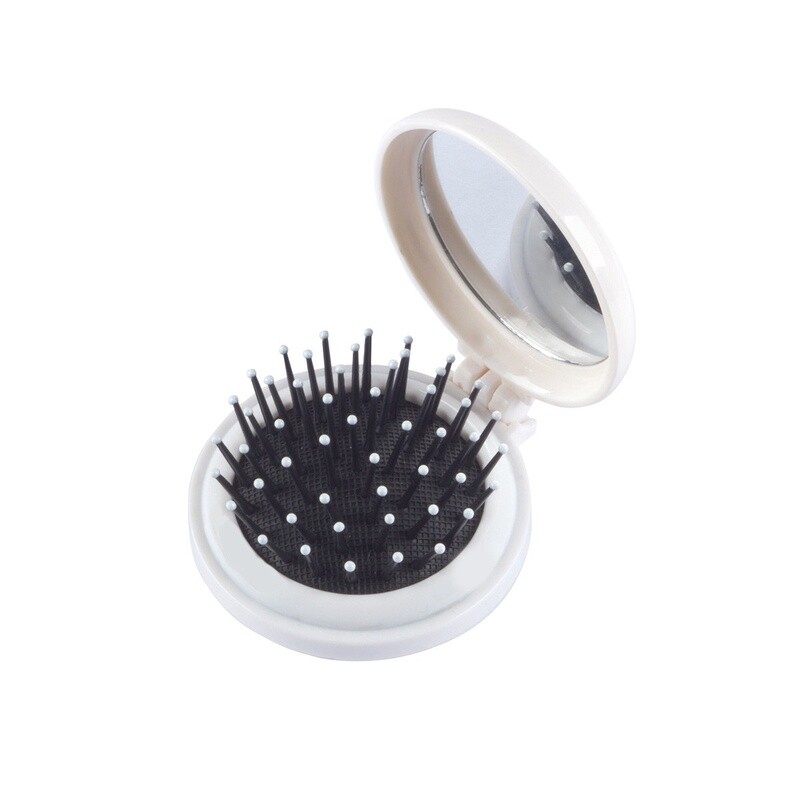 Mirror Compact With Hair Brush