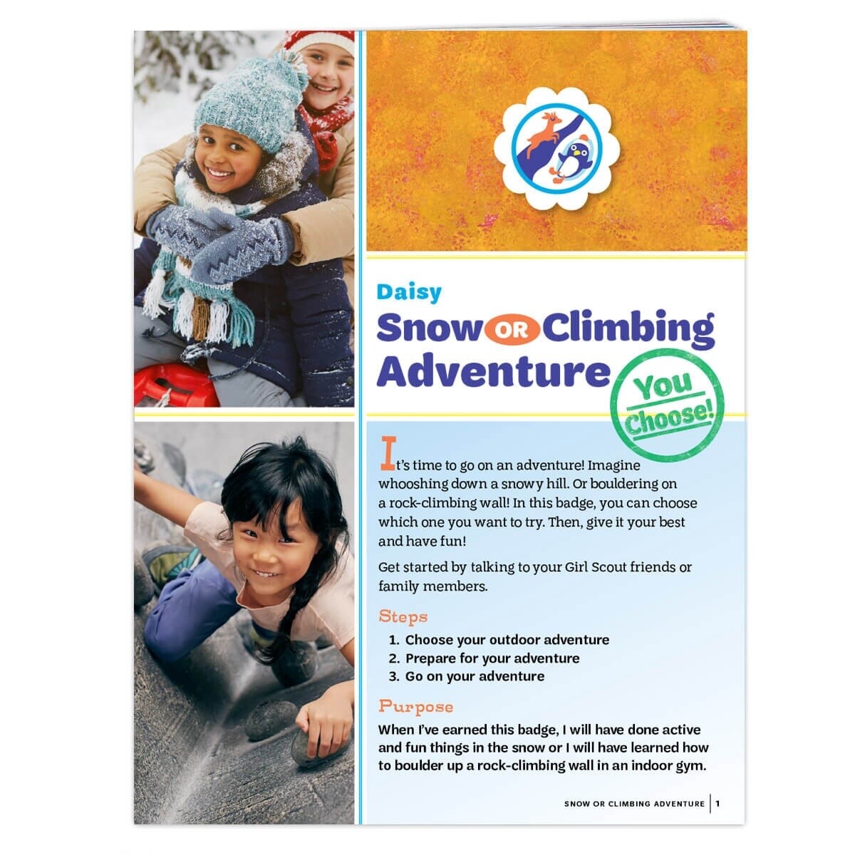 Daisy Snow Or Climbing Adventure Badge Requirements