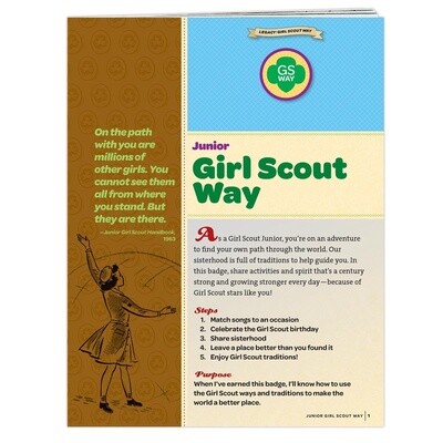 Junior Girl Scout Way Badge Requirements Pamphlet