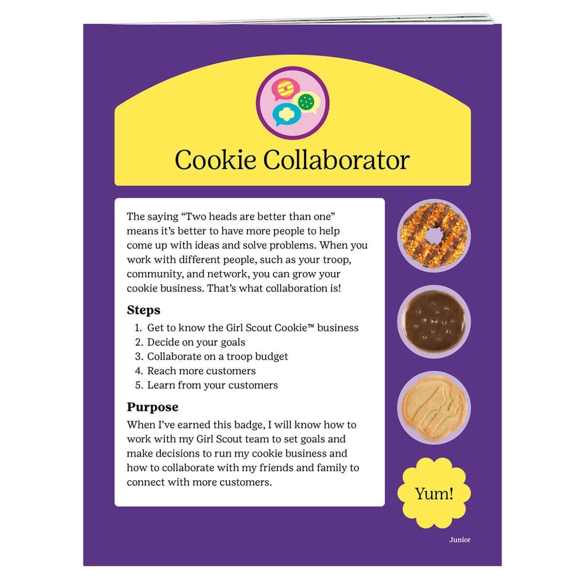 Junior Cookie Collaborator Badge Requirements