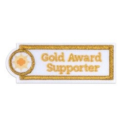 Gold Award Supporter Iron-On Patch
