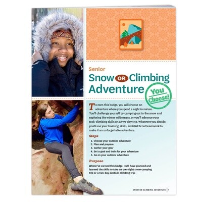 Senior Snow Or Climbing Adventure Badge Requirements